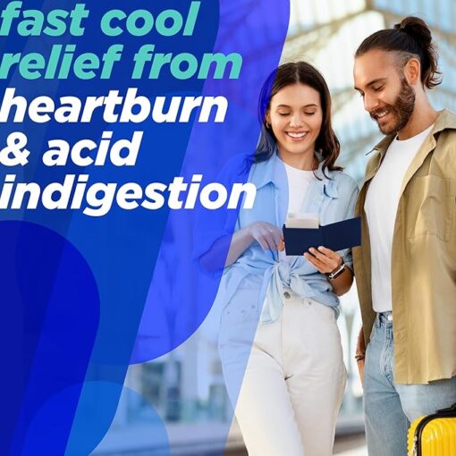 Alka-Seltzer Cool Action Heartburn Relief Gum, Extra Strength Antacid Gum, Acid Indigestion and Upset Stomach Relief, No Chalky Taste, Cool Mint Flavor, 60 Count - Image 3