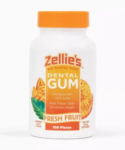 Zellie'S 100% Xylitol Sugar Free Fresh Fruit Chewing Gum Fresh Fruit Flavor