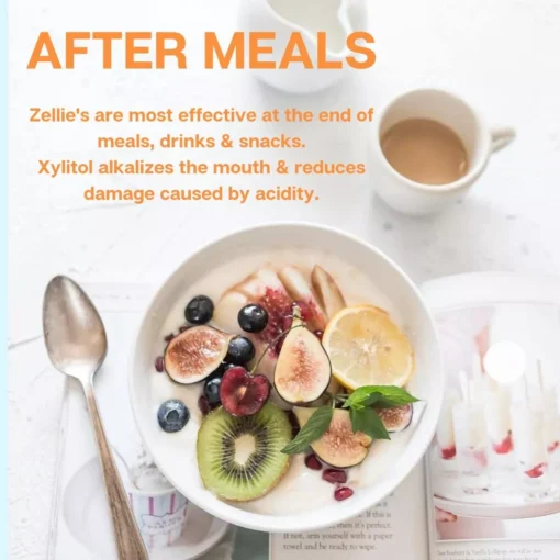 Zellie'S 100% Xylitol Sugar Free Fresh Fruit Chewing Gum Fresh Fruit Flavor - Image 2