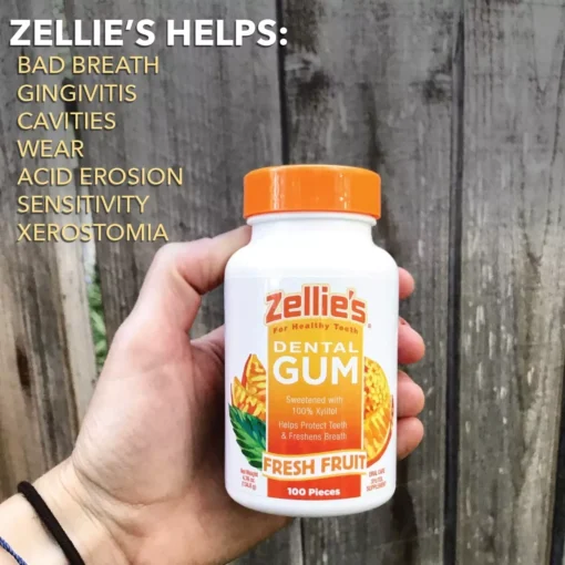 Zellie'S 100% Xylitol Sugar Free Fresh Fruit Chewing Gum Fresh Fruit Flavor - Image 5