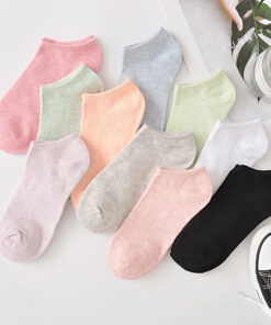 Pure cotton socks women's candy plain color ladies women's socks invisible shallow mouth socks ankle socks Bare socks Zhuji socks wholesale