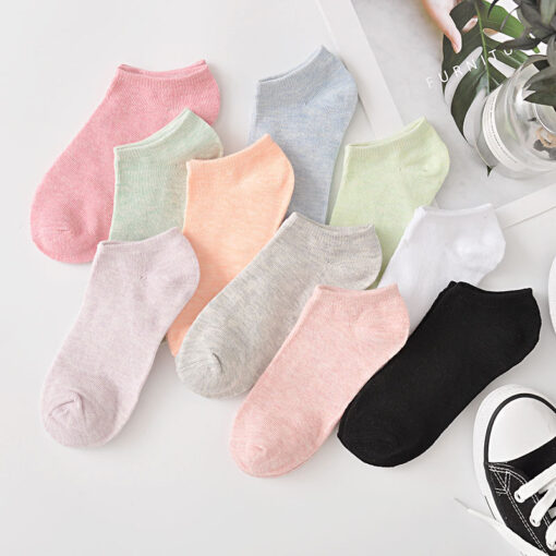 Pure cotton socks women's candy plain color ladies women's socks invisible shallow mouth socks ankle socks Bare socks Zhuji socks wholesale