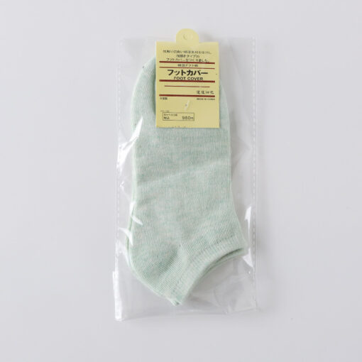 One piece dropshipping independent packaging pure color cotton Women's Boat socks women's low socks opp bag packaging gift socks - Image 12