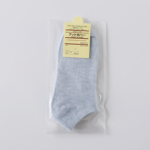 One piece dropshipping independent packaging pure color cotton Women's Boat socks women's low socks opp bag packaging gift socks - Image 13