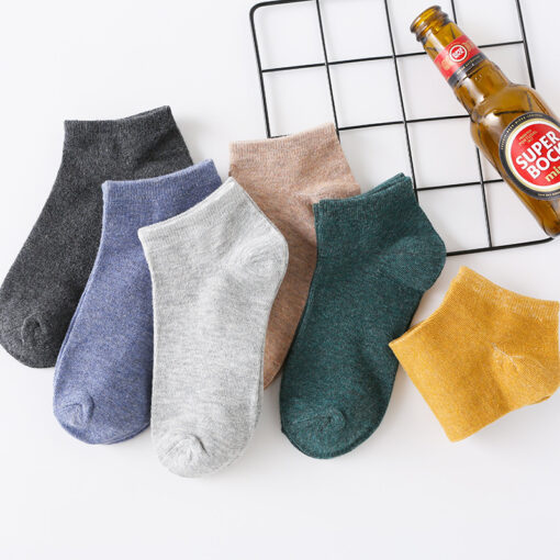 Men's ankle socks Bare socks solid color couple ankle socks retro pure color cotton new cotton sports socks casual all-matching - Image 4