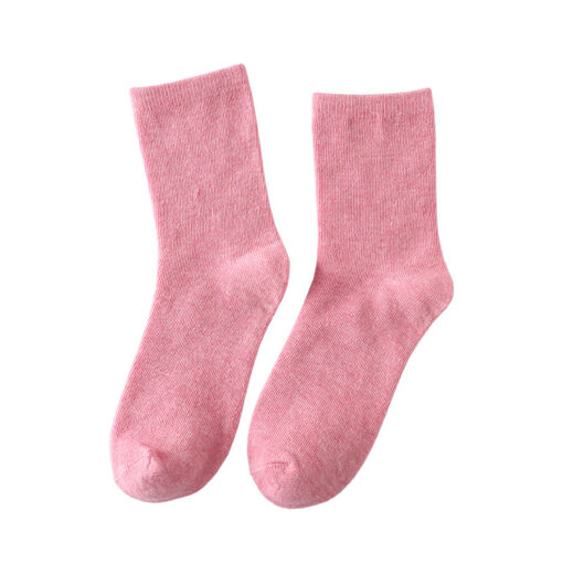 One piece dropshipping candy color women's cotton socks pure color cotton high waist mid-calf women's cotton socks cotton sock autumn and winter gift socks - Image 5