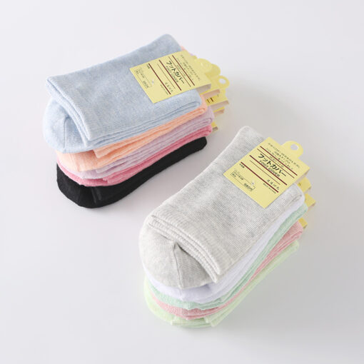 One piece dropshipping candy color women's cotton socks pure color cotton high waist mid-calf women's cotton socks cotton sock autumn and winter gift socks - Image 4
