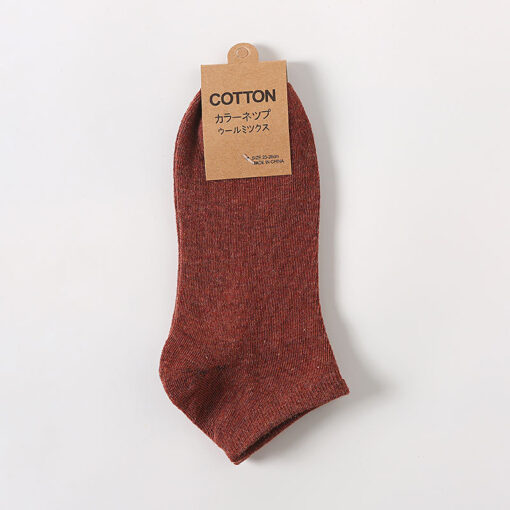 One piece dropshipping men's pure color cotton ankle socks short socks Casual Male socks anti-slip cotton Zhuji socks wholesale - Image 15