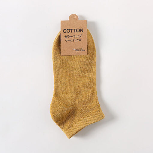 One piece dropshipping men's pure color cotton ankle socks short socks Casual Male socks anti-slip cotton Zhuji socks wholesale - Image 16