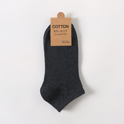 One piece dropshipping men's pure color cotton ankle socks short socks Casual Male socks anti-slip cotton Zhuji socks wholesale - Image 10