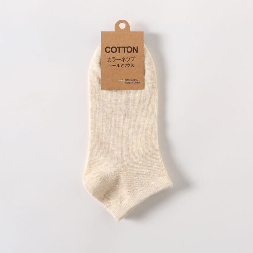 One piece dropshipping men's pure color cotton ankle socks short socks Casual Male socks anti-slip cotton Zhuji socks wholesale - Image 11