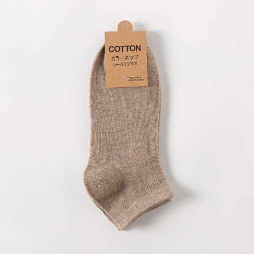 One piece dropshipping men's pure color cotton ankle socks short socks Casual Male socks anti-slip cotton Zhuji socks wholesale - Image 13