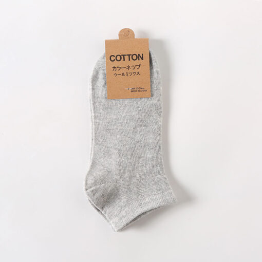 One piece dropshipping men's pure color cotton ankle socks short socks Casual Male socks anti-slip cotton Zhuji socks wholesale - Image 9
