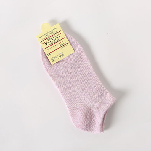 One piece dropshipping pure color cotton socks women's low-cut liners socks shallow mouth plus size gift women's socks Zhuji socks wholesale - Image 12