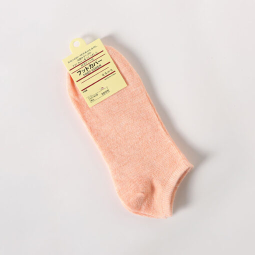 One piece dropshipping pure color cotton socks women's low-cut liners socks shallow mouth plus size gift women's socks Zhuji socks wholesale - Image 14