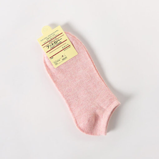 One piece dropshipping pure color cotton socks women's low-cut liners socks shallow mouth plus size gift women's socks Zhuji socks wholesale - Image 9
