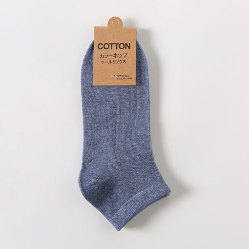 One piece dropshipping men's pure color cotton ankle socks short socks Casual Male socks anti-slip cotton Zhuji socks wholesale - Image 12