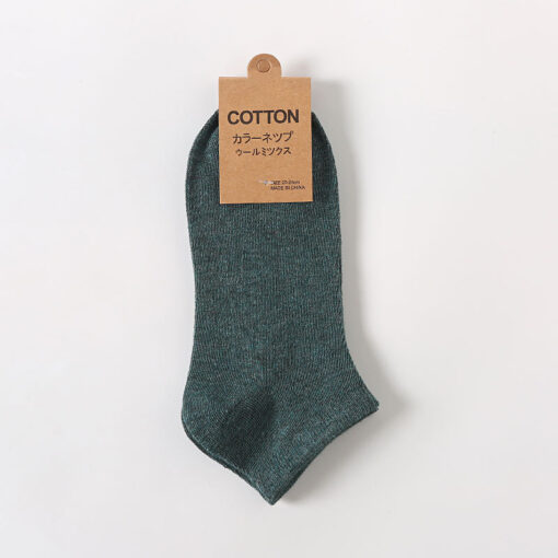 One piece dropshipping men's pure color cotton ankle socks short socks Casual Male socks anti-slip cotton Zhuji socks wholesale - Image 14