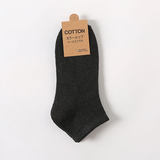 One piece dropshipping men's pure color cotton ankle socks short socks Casual Male socks anti-slip cotton Zhuji socks wholesale - Image 7