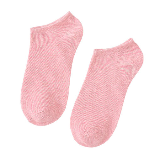 One piece dropshipping pure color cotton socks women's low-cut liners socks shallow mouth plus size gift women's socks Zhuji socks wholesale - Image 5
