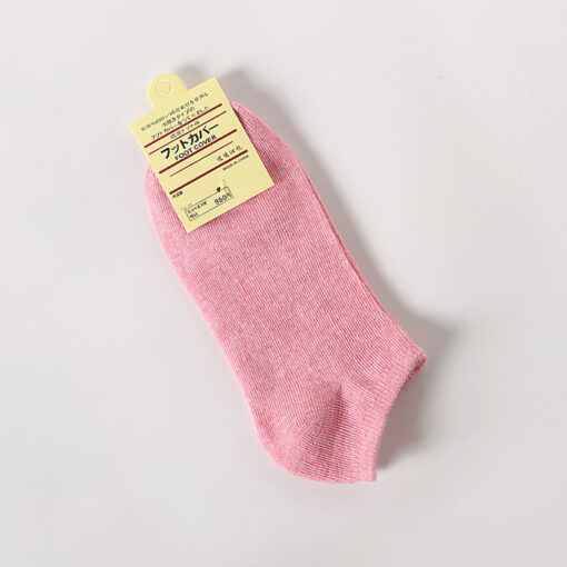 One piece dropshipping pure color cotton socks women's low-cut liners socks shallow mouth plus size gift women's socks Zhuji socks wholesale - Image 11