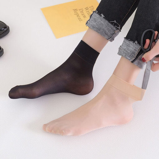 Velvet core stockings for women steel wire stocking pepper Mask Socks wear-resistant hook socks independent packaging short stockings wholesale - Image 4