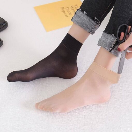 Spring and Summer steel wire mask short stockings ultra-thin dispensing ladies invisible socks anti-hook core one-piece silk socks - Image 4