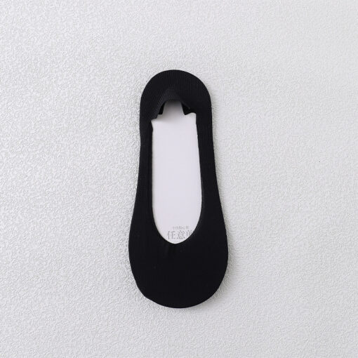 Summer invisible socks Women's Ice Silk round mouth non-slip arbitrary cut thin edge invisible female socks elastic solid color low cut socks - Image 11
