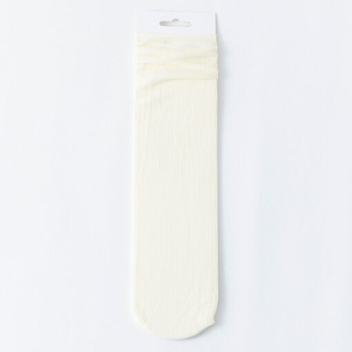 Ice socks women's velvet spring and summer women's socks bunching socks tube socks solid color long jk socks fashion socks wholesale - Image 7