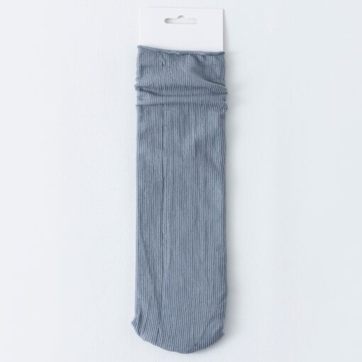Ice socks women's velvet spring and summer women's socks bunching socks tube socks solid color long jk socks fashion socks wholesale - Image 9