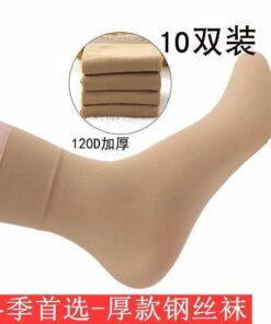 Extra Thick silk stockings women's socks velvet socks autumn and winter mid-calf wear-resistant anti-snagging loose mouth medium thick steel wire stocking