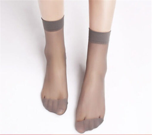 Hot buy stockings socks thin crystasilk sock spring and summer transparent invisible glass stockings woolly socks - Image 8