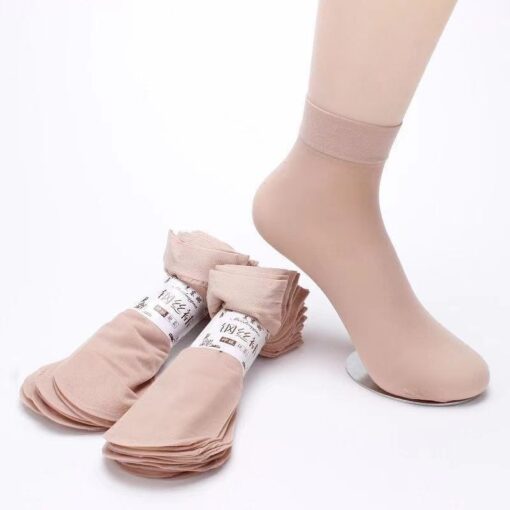 Spring and Summer steel wire mask short stockings ultra-thin dispensing ladies invisible socks anti-hook core one-piece silk socks - Image 7