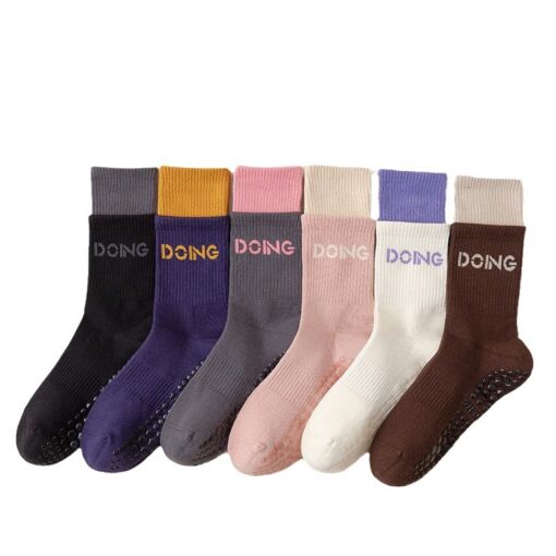 One piece dropshipping women's boneless Pilates non-slip socks athletic socks long socks fitness fall/winter socks for running yoga socks - Image 5