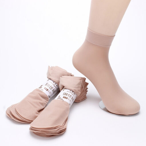 Spring and Summer steel wire mask short stockings ultra-thin dispensing ladies invisible socks anti-hook core one-piece silk socks - Image 2