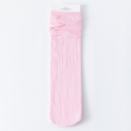 Ice socks women's velvet spring and summer women's socks bunching socks tube socks solid color long jk socks fashion socks wholesale - Image 12
