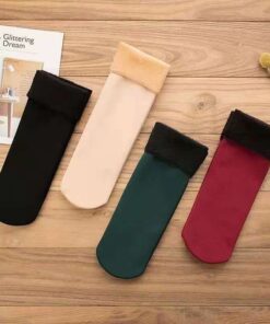 Autumn and Winter nylon fleece-lined thickened snow socks leisure pajamas room socks anti-Pilling stall short socks factory wholesale