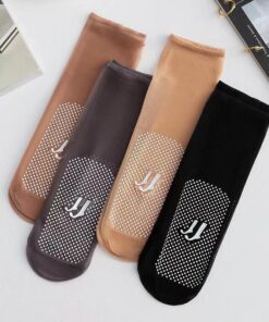 Invisible Crystal socks ultra-thin seamless glue dispensing non-slip massage footbed short stockings transparent shallow mouth tube socks spring and summer New