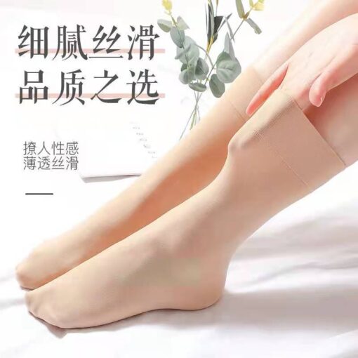Extra Thick silk stockings women's socks velvet socks autumn and winter mid-calf wear-resistant anti-snagging loose mouth medium thick steel wire stocking - Image 4