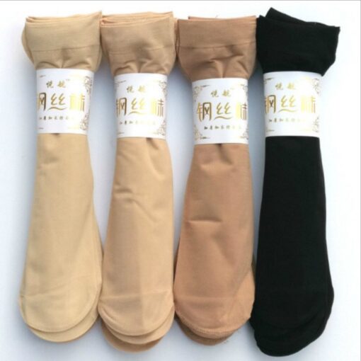 Spring and Summer new men's and women's steel wire stocking lengthen and thicken men's and women's stockings running rivers and lakes street vendor stocks flesh-colored wear-resistant socks