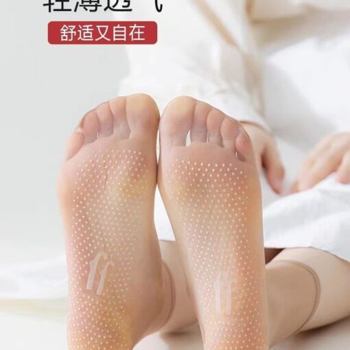 Invisible Crystal socks ultra-thin seamless glue dispensing non-slip massage footbed short stockings transparent shallow mouth tube socks spring and summer New - Image 4