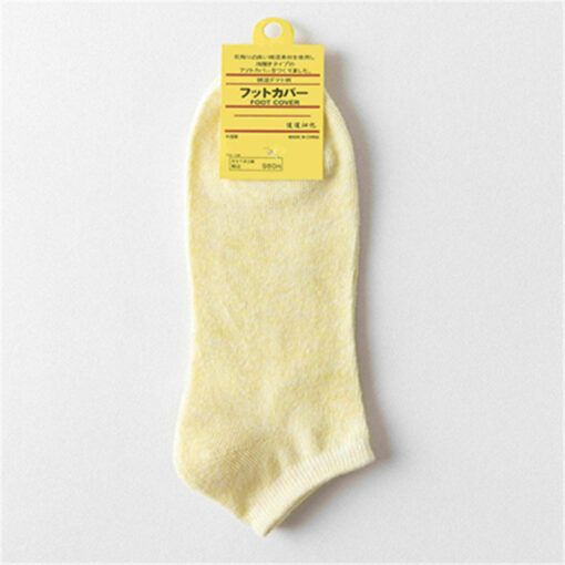One piece dropshipping pure color cotton socks women's low-cut liners socks shallow mouth plus size gift women's socks Zhuji socks wholesale - Image 17