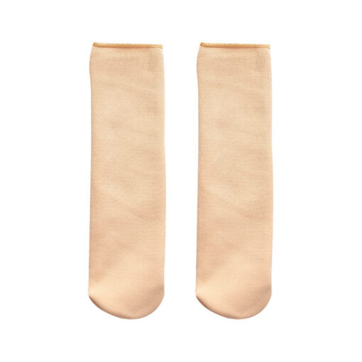 Autumn and Winter nylon fleece-lined thickened snow socks leisure pajamas room socks anti-Pilling stall short socks factory wholesale - Image 5