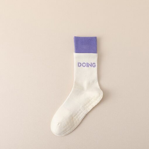 One piece dropshipping women's boneless Pilates non-slip socks athletic socks long socks fitness fall/winter socks for running yoga socks - Image 9