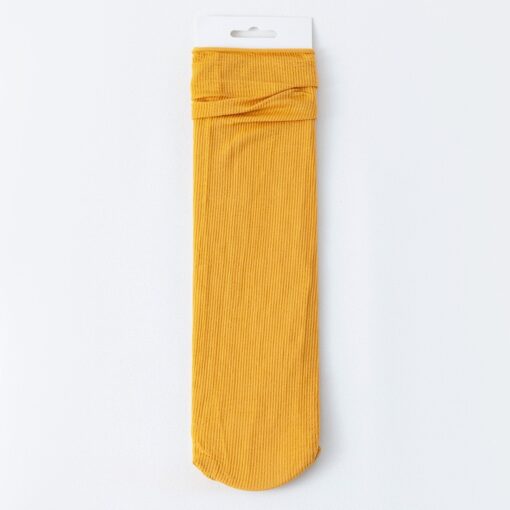 Ice socks women's velvet spring and summer women's socks bunching socks tube socks solid color long jk socks fashion socks wholesale - Image 10