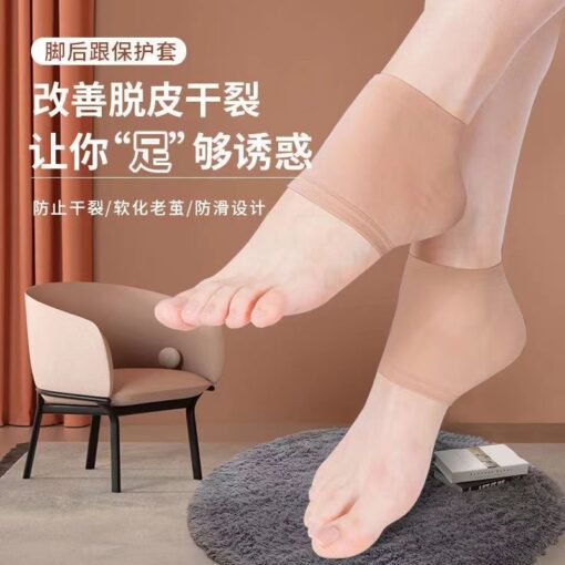 Men's and women's silicone anti-cracking socks relieve heel pain anti-crack heel sets moisturizing SPA SPA socks factory wholesale - Image 3